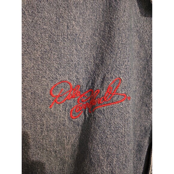 Vintage Embroidered Dale Earnhard Nascar Button Down Demin Long Sleeve Shirt XL - Picture 4 of 6